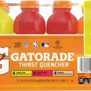 Gatorade Thirst Quencher Sports Drink, Variety Pack, 20oz Bottles, 12 Pack, Electrolytes for Rehydration