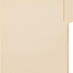 1/3-Cut Tab, Assorted Positions File Folders, Letter Size, Manila - Pack of 100