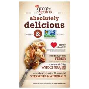 Post Great Grains Crunchy Pecan Cereal, Heart Healthy Cereal with Crunchy Pecans and Granola Clusters, Non-GMO Project Verified, 16 OZ Box