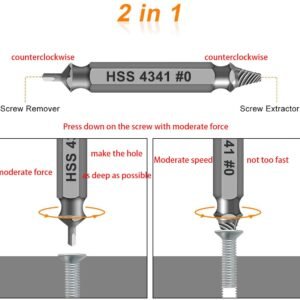 Gifts for Men,Damaged Screw Extractor Set-Christmas Stocking Stuffers for Adults Men Him,Mens Gifts,Husband,Stripped Screws Nuts & Bolts Drill Bit Tools for Easy Removal of Rusty Broken Hardware Gifts