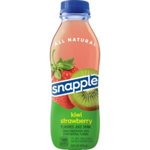 Snapple Kiwi Strawberry Juice Drink, 16 Fl Oz Recycled Plastic Bottle, Pack Of 12, All Natural, No Artificial Flavors Or Sweeteners, Contains 3% Real Juice