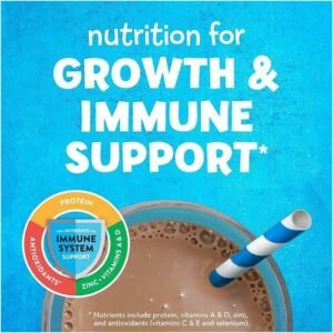 PediaSure Grow & Gain with Immune Support, Kids Protein Shake, 27 Vitamins and Minerals, 7g Protein, Helps Kids Catch Up On Growth, Non-GMO, Gluten-Free, Chocolate, 8 Fl Oz (Pack of 24)