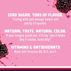 Sparkling Ice, Black Raspberry Sparkling Water, Zero Sugar Flavored Water, with Vitamins and Antioxidants, Low Calorie Beverage, 17 fl oz Bottles (Pack of 12)