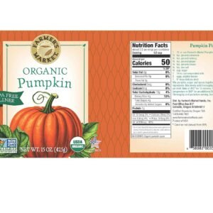 Farmer's Market Organic Pumpkin Puree, 15 Ounce (Pack of 12)