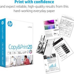 HP Printer Paper | 8.5 x 11 Paper | Copy &Print 20 lb | 1 Ream Case - 500 Sheets| 92 Bright | Made in USA - FSC Certified | 200060